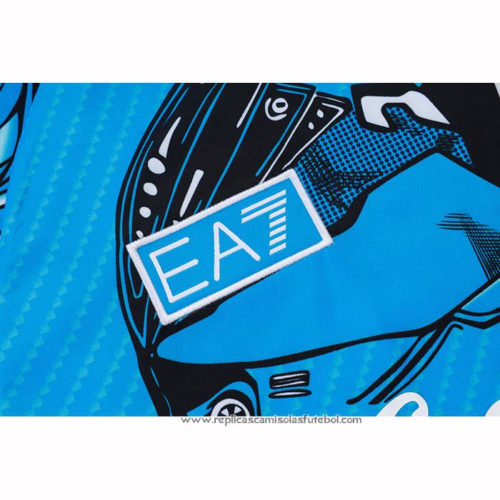 Fato de Treino Naples 2025-2026 Manga Curta Azul - Calcas Curta